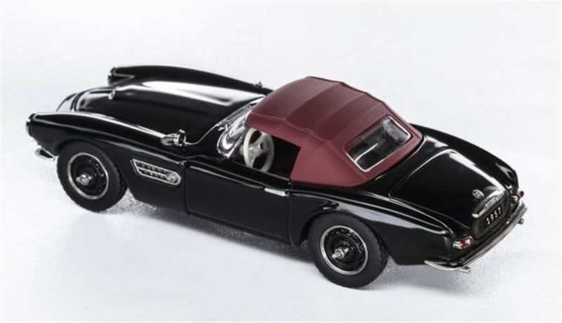 GFCC BMW 507 Roadster Retro Car 1957 Black Convertible Softtop 1:64 car Pre-built Model view3