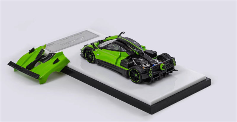 HKM Premium Pagani Zongta 760 hardtop Apple Green Limited Edition 999PCS ONLY 1:64 Car Pre-built Model view4