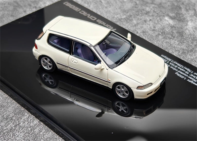 LCD-MODELS Honda Civic SiR II EG6 Fully open white 1:43 Car Pre-built Model view7