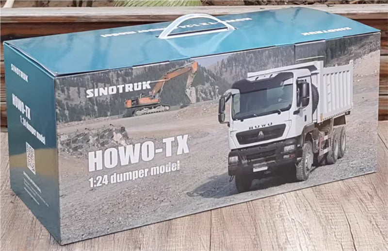 Sinotruk HOWO TX Dump Truck white 1:24 Truck Pre-built Model