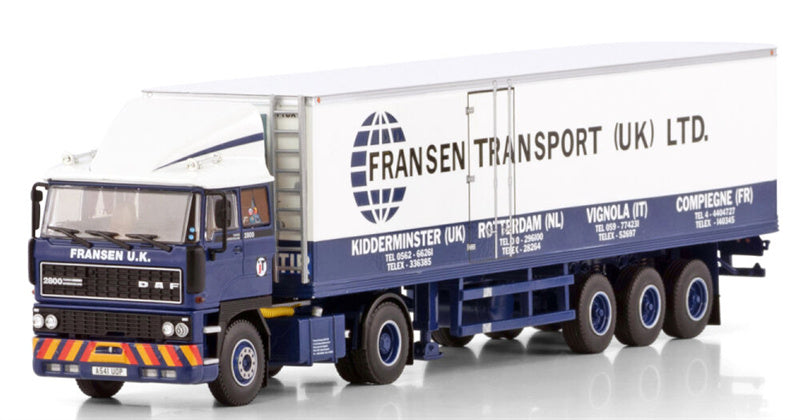 WSI DAF 2800 4X2 CLASSIC REEFER Fransen Transport UK 1:50 Model