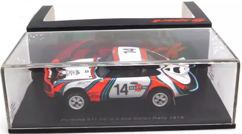 Spark Porsche 911 SC 3.0 #14 2nd Safari Rally 1978 V.Preston Jr.-J.Lyall 1:43 Car Pre-built Model view8