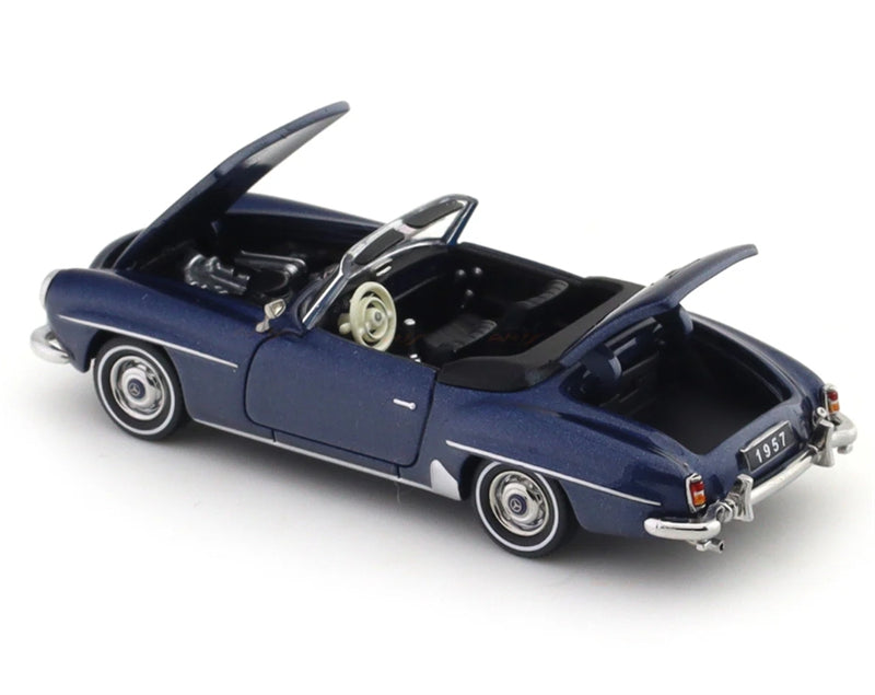 GFCC Mercedes Benz 190SL Convertible Luxury Classic Car Blue 1957 Soft top 1:64 car Pre-built Model view6