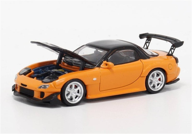 1:64 Mazda RX-7 RE Amemiya‌ Orange BSC DIECAST Limited Edition 499pcs ONLY Model