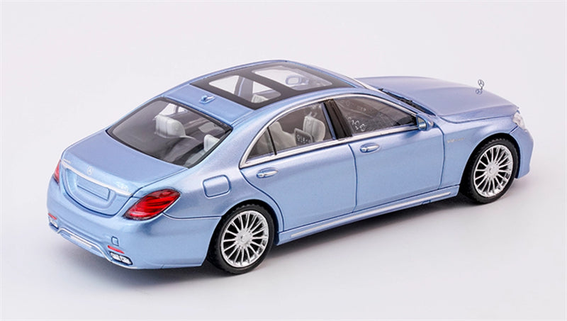 KING MODEL Mercedes Benz S65 AMG W222 Ice Blue Limited Edition 999PCS ONLY 1:64 Car Pre-built Model view4