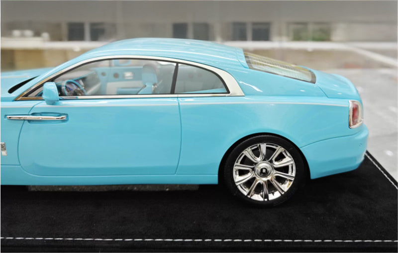 HH Model Rolls Royce Wraith Blue Limited Edition 30PCS ONLY 1:18 Car Pre-built Model view5