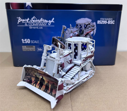 CATERPILLAR D8T Dozer with Special Patriotic Decoration Brent version Limited Collector's Edition 1:50 Truck Pre-built Model