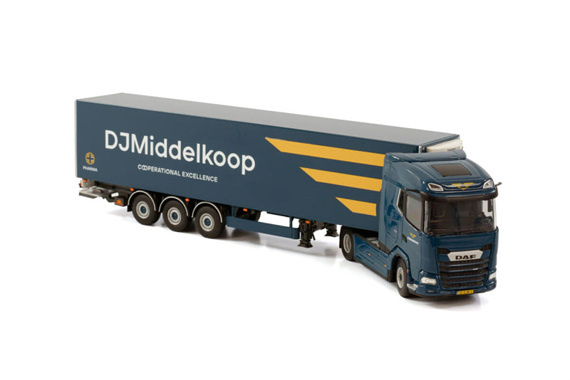 WSI DAF XG 4X2 REEFER TRAILER - 3 AXLE D.J. MIDDELKOOP 1:50 Truck Pre-built Model