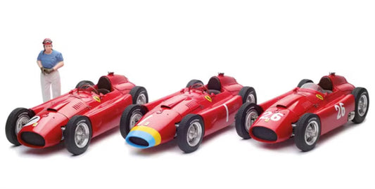 CMC Lucky Set Fangio Figure Ferrari D50 long nose #1+ Ferrari D50 short nose #1+ Ferrari D50 short nose #26 1956 Limited Edition 1:18 DIECAST Car