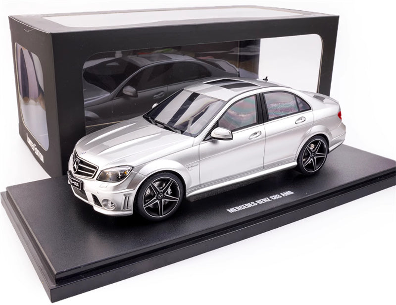 GT SPIRIT Mercedes Benz C63 AMG silver Limited Edition 1:18 Car Pre-built Model view10