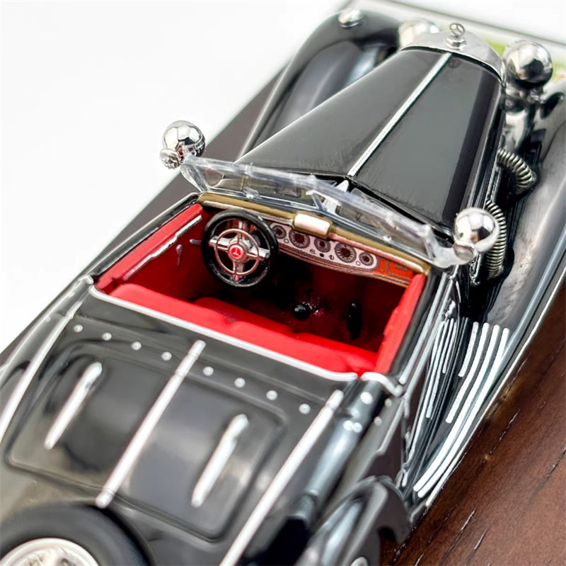 Liberty 64 Mercedes Benz 500K Classic Vintage Car Black - without top cover 1:64 Car Pre-built Airliner Model Display view7