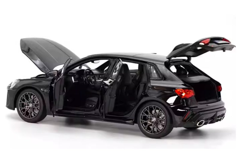 1:18 Audi RS3 A3 Norev Black Diecast Model view4