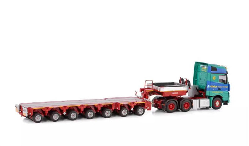 WSI MERCEDES MP4 AROCS BIG SPACE 6X4 INTER COMBI SCHEUERLE SET ALLELYS 1:50  DIECAST Truck Lorry