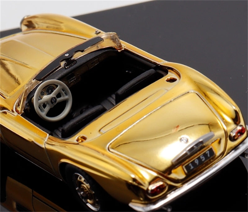 GFCC BMW 507 Roadster Retro Car 1957 Convertible Gold and silver Dual car set 1:64 car Pre-built Model view4