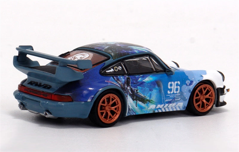 Leixin Porsche Singer Turbo Study 930 Mecha Blue 1:64 Car Pre-built Model view4