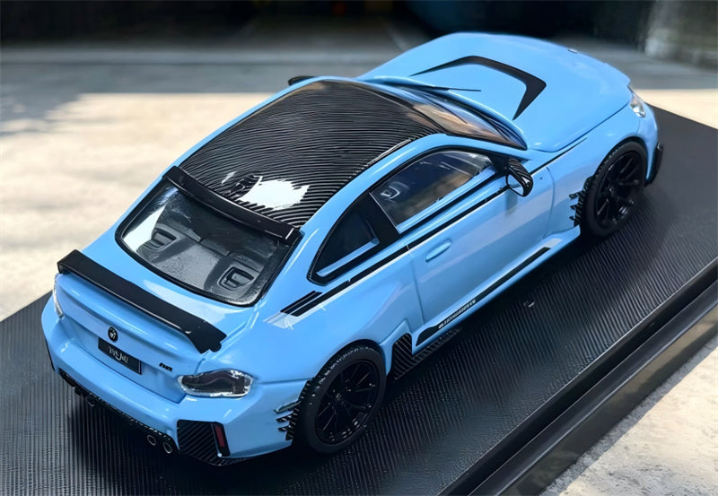 1:64 BMW M2 G87 Zandvort Blue Fei Xiang Open version DIECAST Civil Car Model