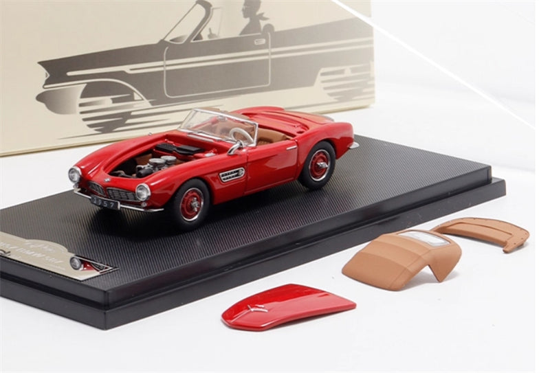 GFCC BMW 507 Roadster Retro Car 1957 Red Convertible Softtop 1:64 car Pre-built Model view8