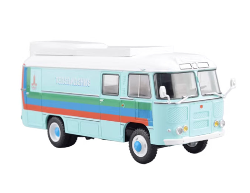 Modimio 1980 Moscow Mobile Movie Car PAZ-3916 (PVS-4) Special Edition 1:43 Car Pre-built Airliner Model Display view1