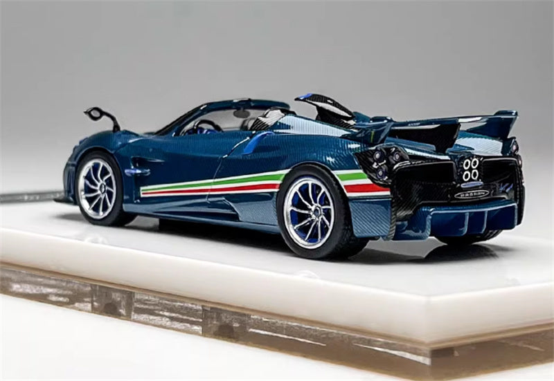 HH Model Pagani Huayra Tricolore Blue - Convertible Edition 1:64 Car Pre-built Model view2