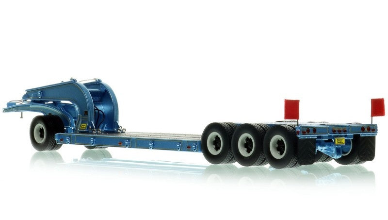 1:50 Talbert  1960s 60-Ton Cableneck Lowbed w/ Single-Axle Dolly Heavy Haul Replicas  Sky Blue Diecast Model