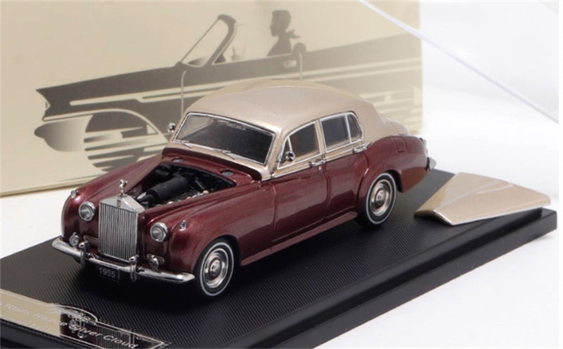 GFCC 1955 Rolls Royce Silver Cloud classic car Gold and Red Double LHD 1:64 car Pre-built Model view6