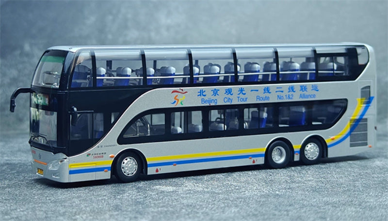 Beijing Public Transport Yaxing Double Layer Beijing City Tour Route No.1&2 Alliance 1:64 Bus Pre-built Model view1