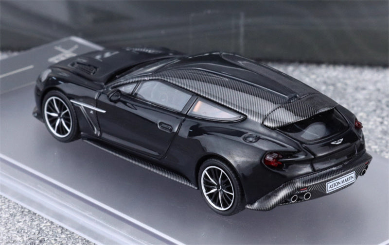 KING MODEL Aston Martin Vanquish Zagato Shooting Brake 2018 Black Limited Edition 999PCS ONLY 1:64 Car Pre-built Model view7