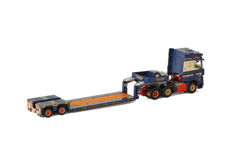 WSI ACTROS MP4 BIG SPACE 6X2 TWINSTEER LOW LOADER | EURO - 2 AXLE Frank Wulf 1:50 Truck Pre-built Model
