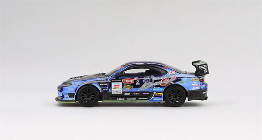 1:64 Nissan Silvia S15 D-max #46 D1 Grand Prix D-max Racing Hanging card packaging 2023 MINIGT DIECAST Model