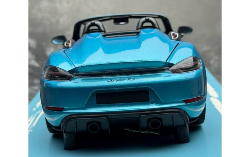 1:18 Porsche 718 Spyder RS Ipanema Blue MINICHAMPS Convertible Limited 300 pcs DIECAST Car Model