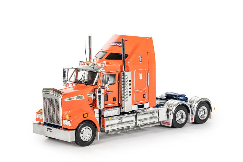 Drake KENWORTH T909 PRIME MOVER TRUCK orange 1/50 Truck Pre-built Model