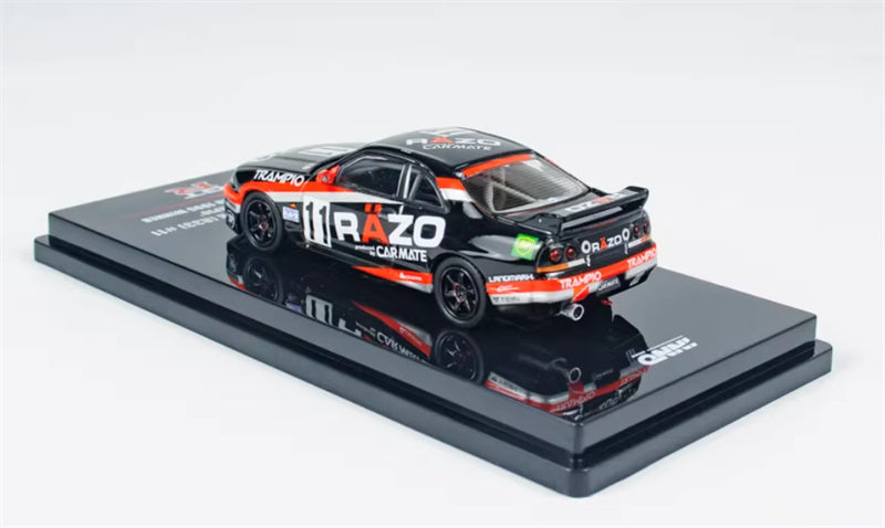 INNO64 Nissan SKYLINE GT-R R33 # 11 RAZO Black 1:64 car Pre-built Model view6