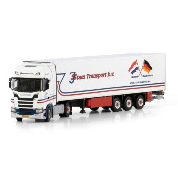 1:50 SCANIA J. STAM S HIGHLINE CS20H 4X2 REEFER TRAILER 3 AXLE WSI   DIECAST Model