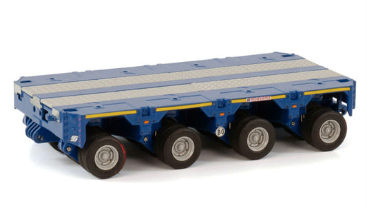 WSI SCHEUERLE INTER COMBI SET 4 AXLE BLUE Premium Line 1:50 Truck Pre-built Model