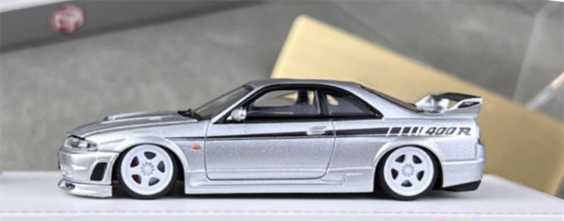Focal Horizon Nissan GT-R R33 400R Silver Limited Edition 999PCS ONLY 1:64 Car Pre-built Model view7