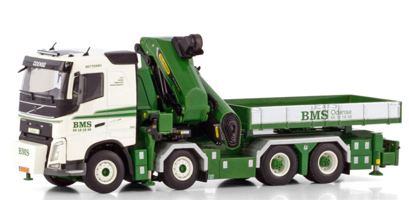 WSI VOLVO FH4 SLEEPER CAB 8X4 WITH PALFINGER PK 165.002 TEC 7 + JIB BMS Odsense A/S 1:50 Model