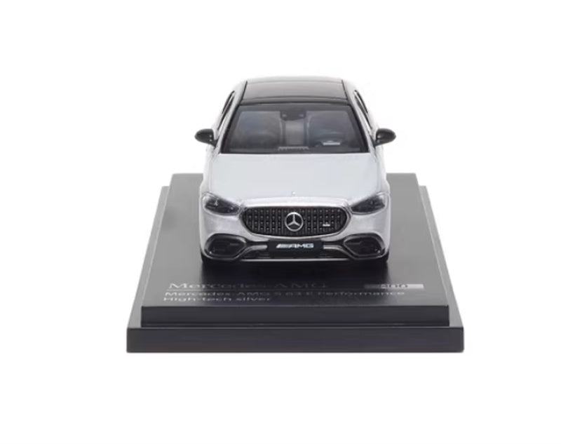 Almost Real Mercedes - AMG S 63 E Performance 2023 silver 1:64 Car Pre-built Airliner Model Display view7