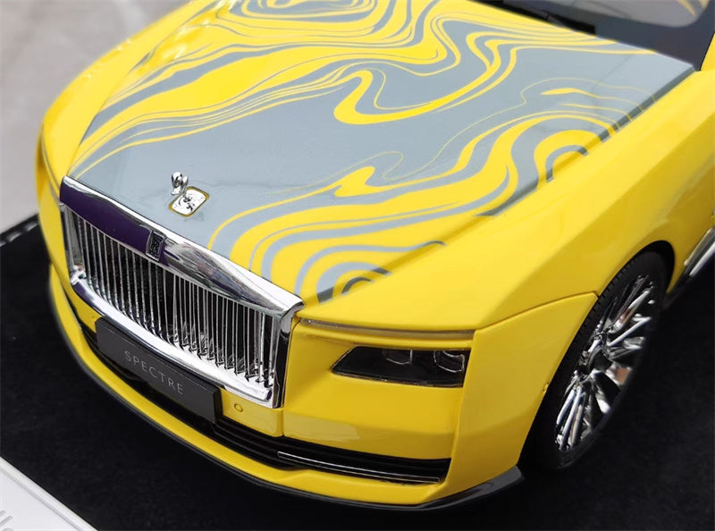HH Model Rolls Royce SPECTRE yellow 1:18 Car Pre-built Model view6
