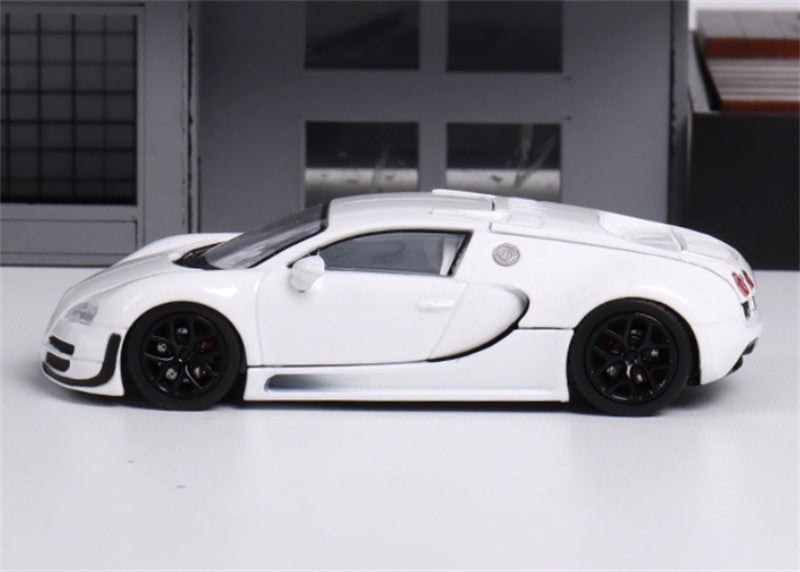 Mortal Bugatti Veyron HEC Exhibition Edition Carbon fiber white Limited Edition 1:64 Car Pre-built Model view3