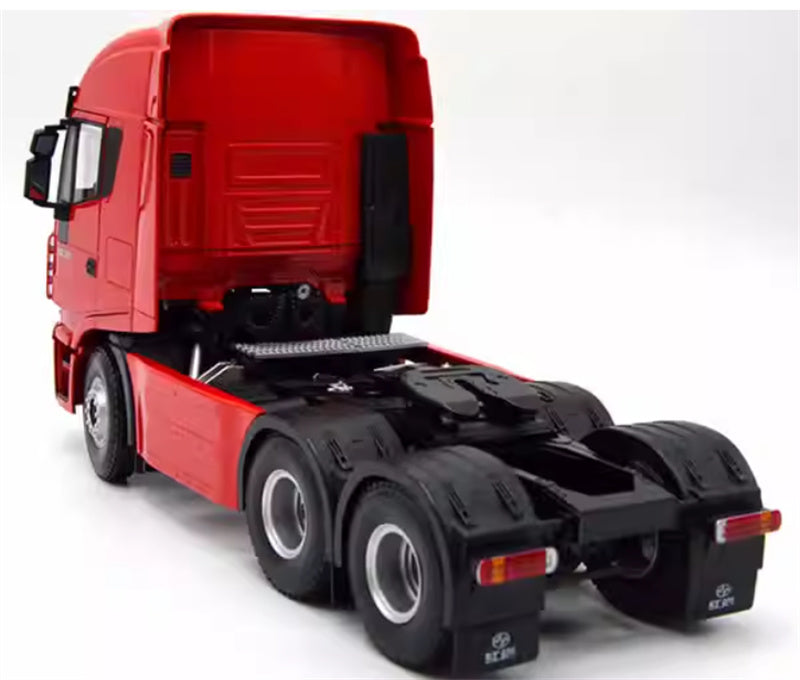 SAIC IVECO Hongyan GENLYON 380 Heavy Truck Tractor red 1:24 Truck Pre-built Model view2