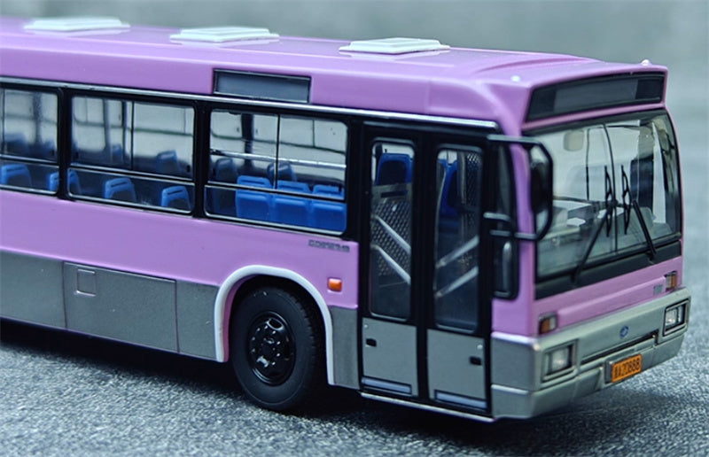 AUTO-GLIMPSE Huanghai DD6121HS City Bus Non air-conditioned version Purple 1:64 Bus Pre-built Model view12