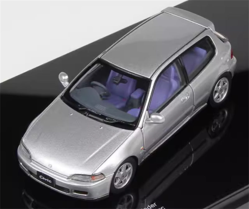 LCD-MODELS Honda Civic SiR II EG6 Fully open silver 1:43 Car Pre-built Model view3