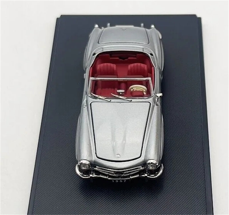 GFCC Mercedes Benz 190SL Convertible Luxury Classic Car Iron gray 1957 Soft top 1:64 car Pre-built Model view6