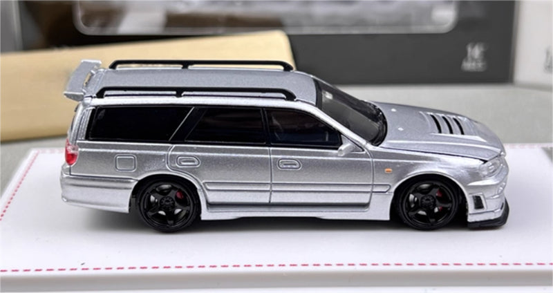 Focal Horizon Nissan Stagea R34 Silver Limited Edition 499PCS ONLY 1:64 Car Pre-built Model view4