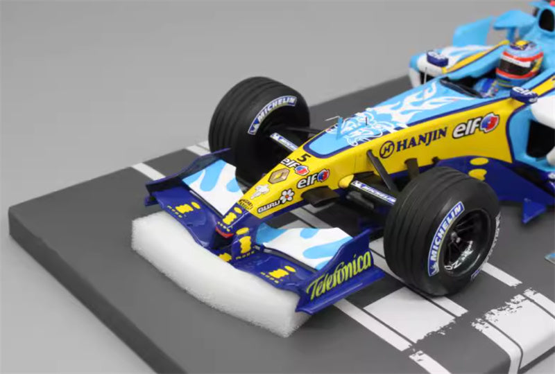 MINICHAMPS RENAULT R25 FERNANDO 2ND PLACE BELGIAN GP 2005 Limited Edition 1:18 Car Pre-built Model view9