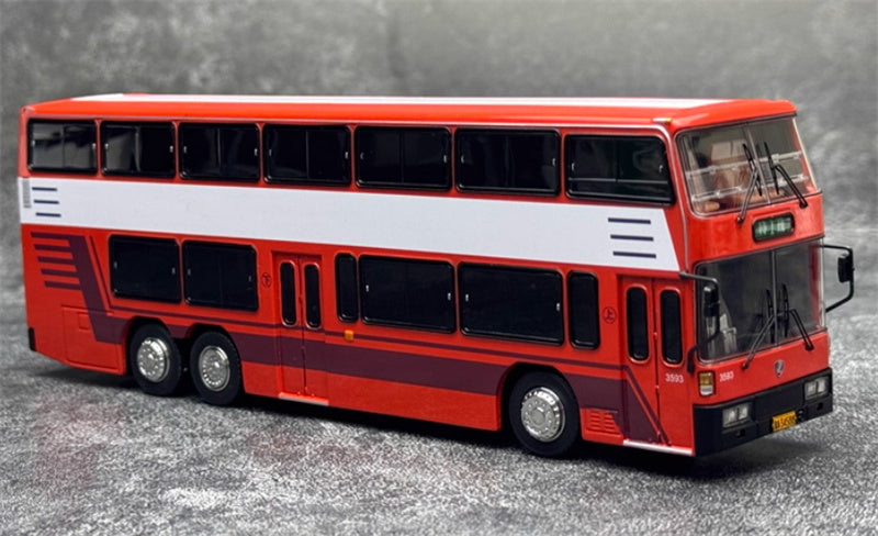 Beijing Public Transport Jinling Double decker JLY6121S Special Line 1 Bus red 1:64 Bus Pre-built Model view1