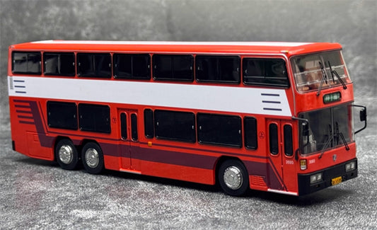 Beijing Public Transport Jinling Double decker JLY6121S Special Line 1 Bus red 1:64 Bus Pre-built Model view1