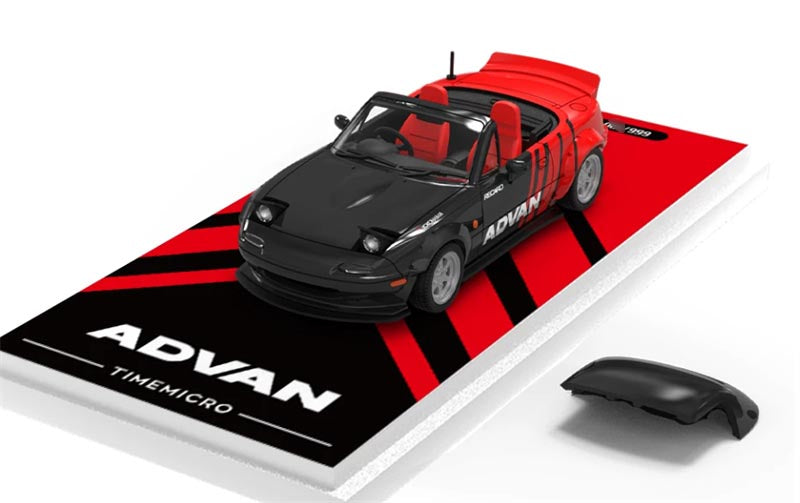1:64 Mazda MX-5 Black/red ADV TIMEMICRO Limited Edition 999PCS ONLY DIECAST Civil Car Model