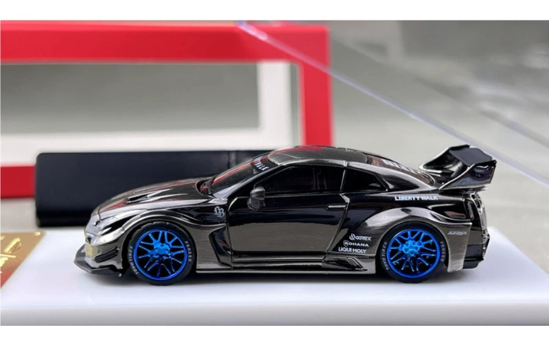 1:64 Nissan 35GT-RR   mymodelcollect Blue wheel electroplating brushed gray Limited Edition 999PCS ONLY DIECAST Model