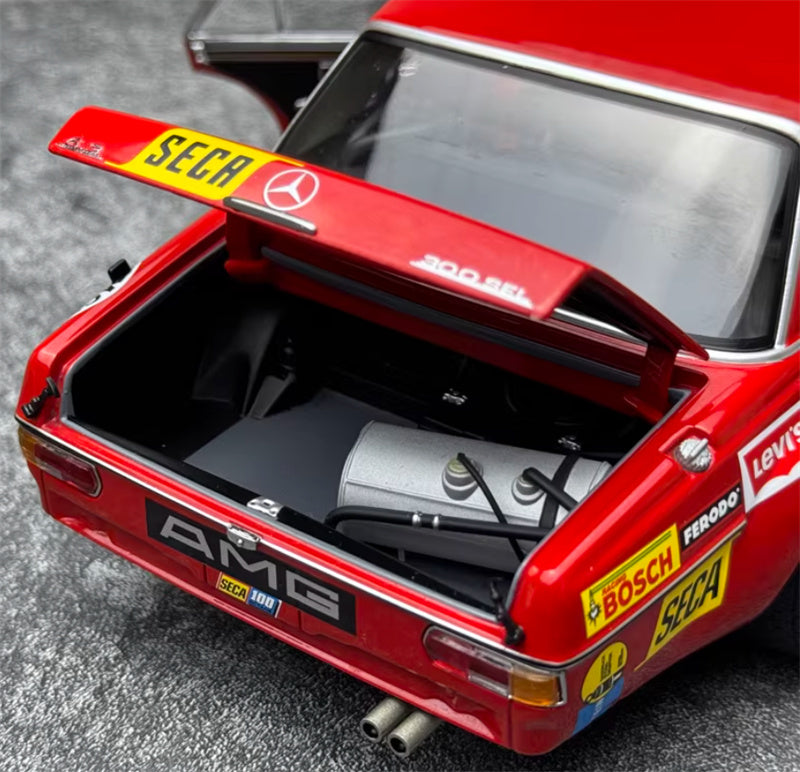 1:18 Mercedes Benz AMG 300SEL 6.8 24h Spa 1971 Porco Rosso  MINICHAMPS #35 DIECAST Car Model